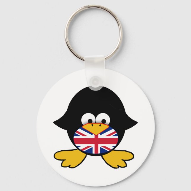Union Jack Penguin Keychain (Front)