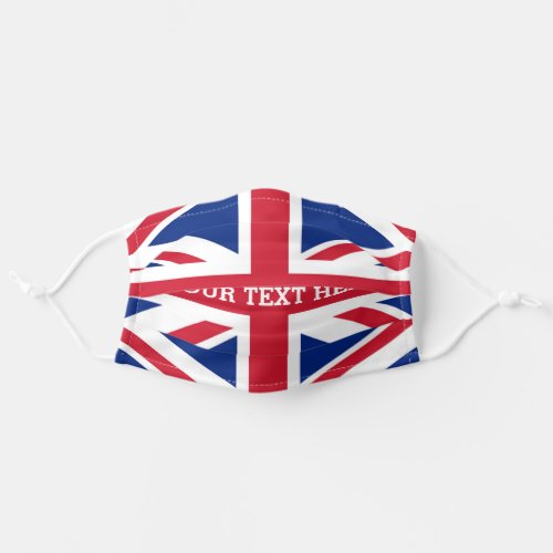 Union Jack Personalized Customized United Kingdom Adult Cloth Face Mask