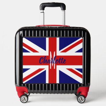 Union Jack Personalized Luggage by DizzyDebbie at Zazzle