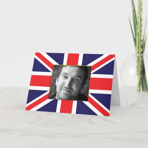 Union Jack Photo Birthday Card