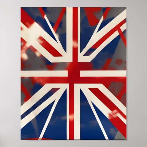 Union Jack  Pop Art Style Poster