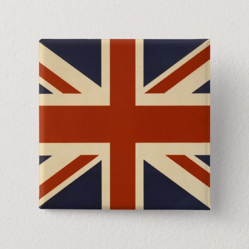 Union Jack Retro Pinback Button