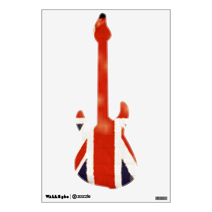 Union Jack Rock Guitar Wall Decal