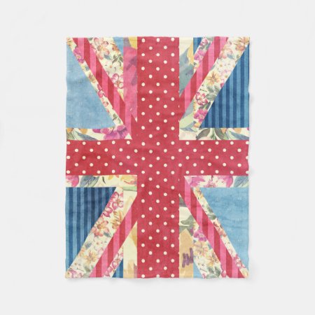 Union Jack | Shabby Chic Fleece Blanket