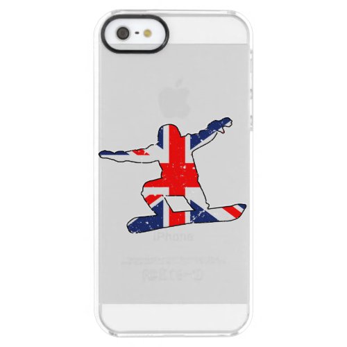 Union Jack SNOWBOARDER blk Clear iPhone SE55s Case