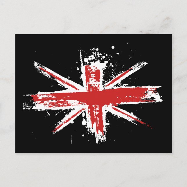 Union Jack Splatter Postcard (Front)
