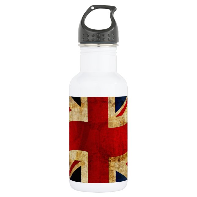 Union Jack Stainless Steel Water Bottle (Front)