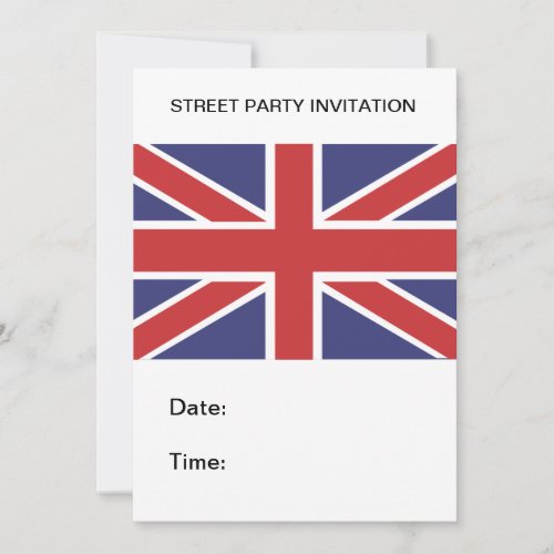 Union Jack Street Party Invitation