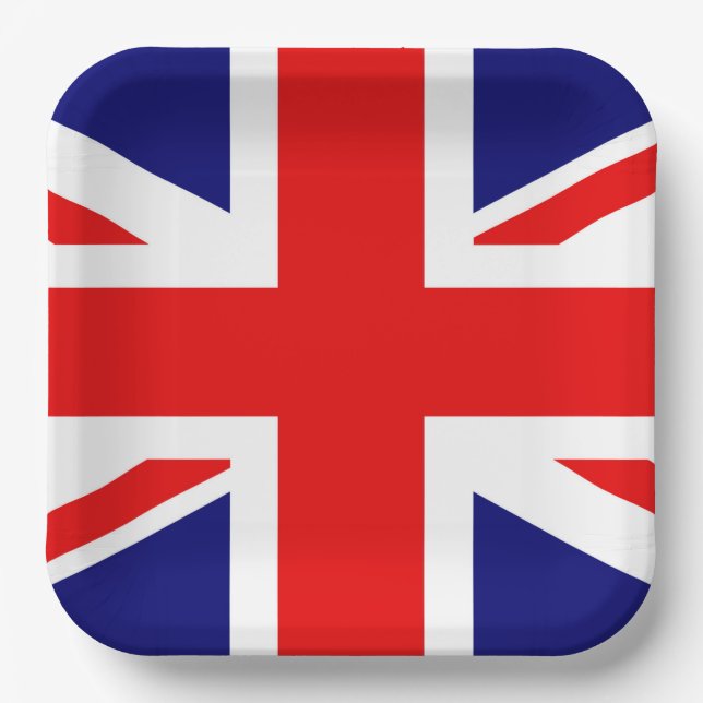 UNION JACK - THE BRITISH FLAG      PAPER PLATES (Front)