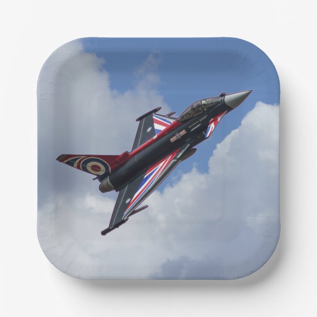Union Jack Typhoon Paper Plates (Front)