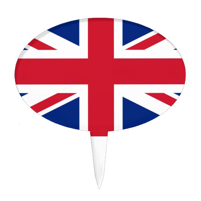 Union Jack-U.K. Flag Cake Topper (Front)