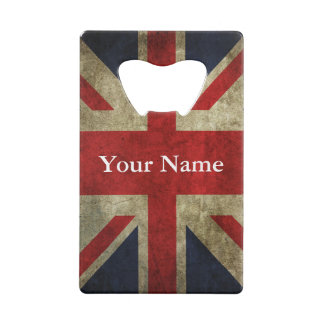 Union Jack UK British Flag of England Credit Card Bottle Opener