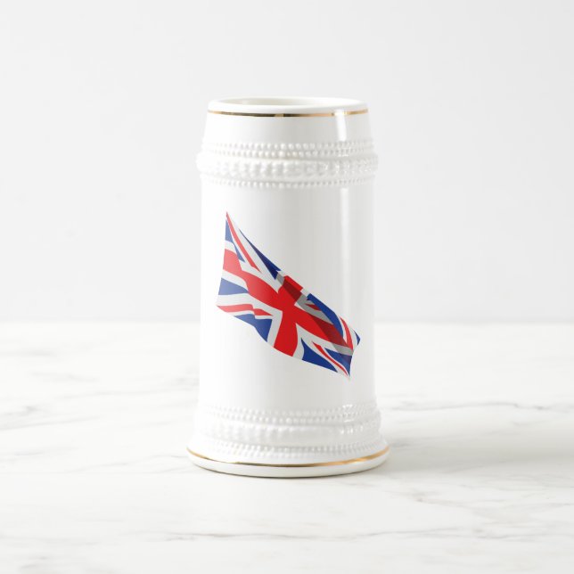 Union Jack UK Flag Beer Stein (Center)
