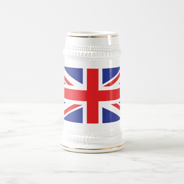 Union Jack UK Flag Beer Stein (Center)