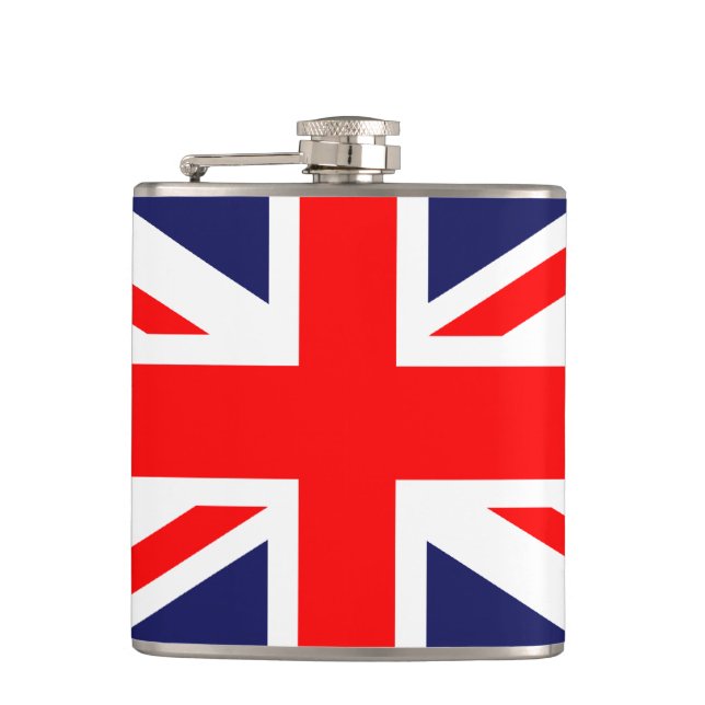 Union Jack - UK Flag Flask (Front)