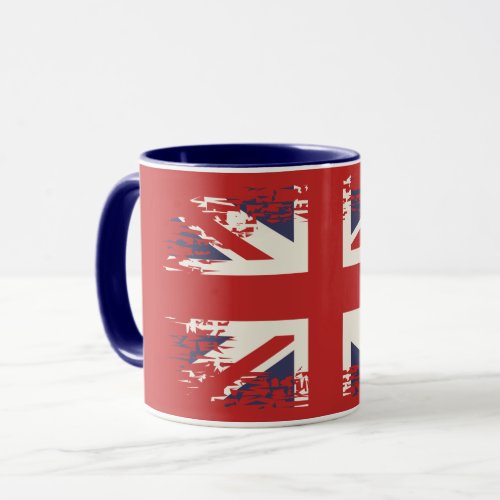 Union Jack UK flag grunge style Mug