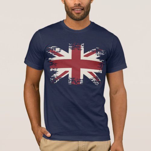 Union Jack UK flag grunge style T_Shirt
