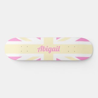 Union Jack / UK Flag in Girly Yellow & Hot Pink