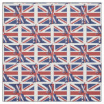 UNION JACK UK FLAG Map Outline Fabric