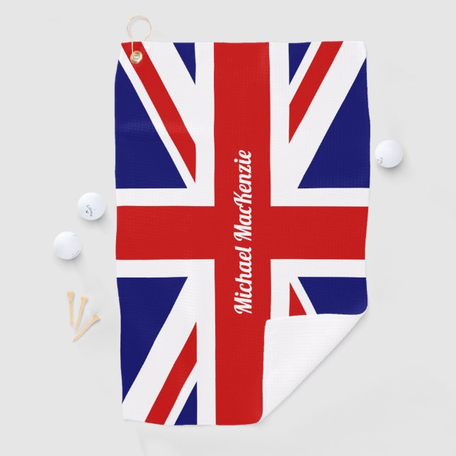 Union Jack - UK Flag - Personalised Golf Towel (InSitu)