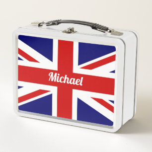 Union Jack - UK Flag - Personalised Metal Lunch Box