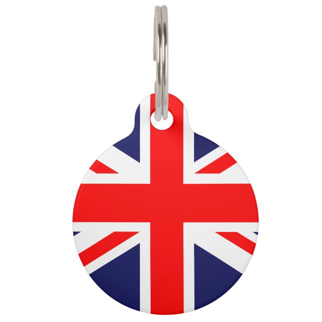Union Jack - UK Flag Pet ID Tag (Front)