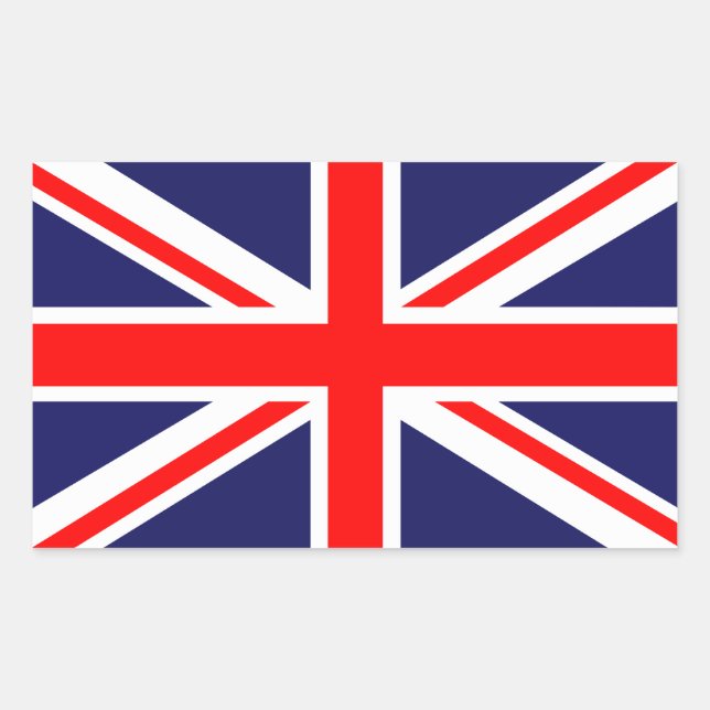 Union Jack - UK Flag Rectangular Sticker (Front)