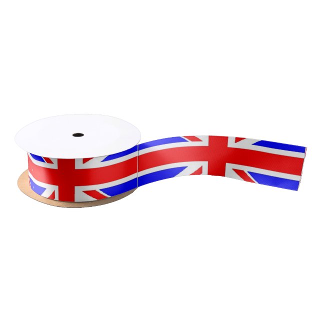 Union Jack UK flag Satin Ribbon (Spool)
