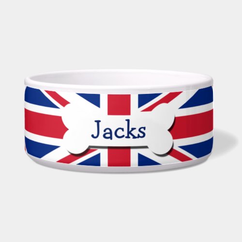 Union Jack UK Personalized Bowl