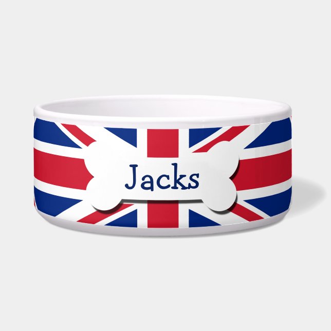 Union Jack UK Personalized Bowl (Front)