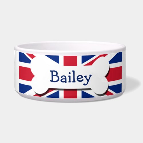 Union Jack UK Personalized Bowl