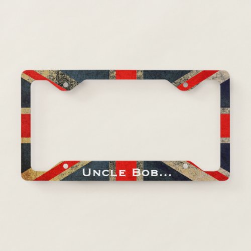 Union Jack Uncle Bob Funny License Frame