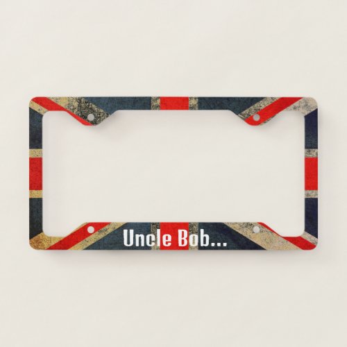 Union Jack Uncle Bob Ironic License Frame