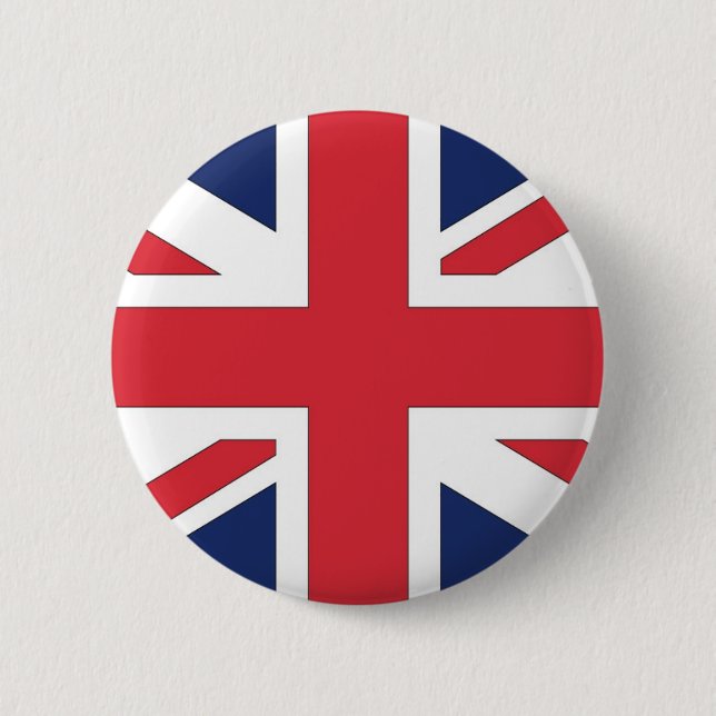 Union Jack, Union Flag of Great Britian Pinback Button (Front)