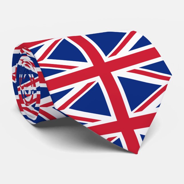 Union Jack - United Kingdom - British flag Neck Tie (Rolled)