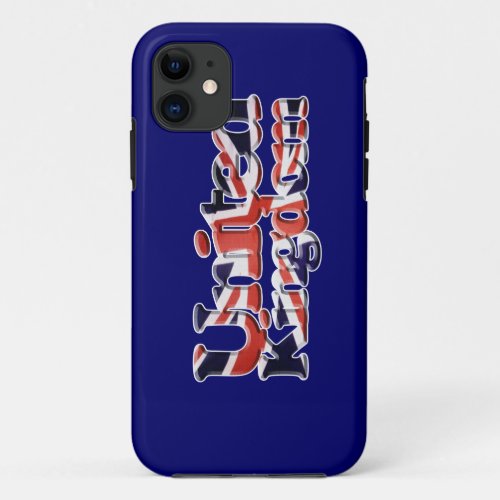 Union Jack United Kingdom Flag Patriotic Art iPhone 11 Case