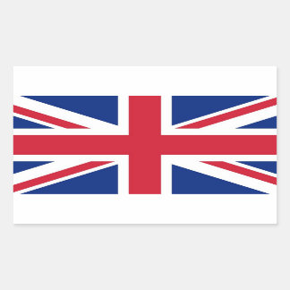 Union Jack: United Kingdom flag Rectangular Sticker
