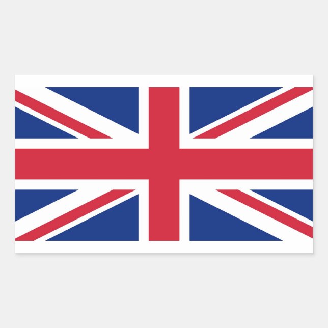 Union Jack: United Kingdom flag Rectangular Sticker (Front)