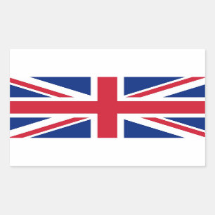 Union Jack: United Kingdom flag Rectangular Sticker