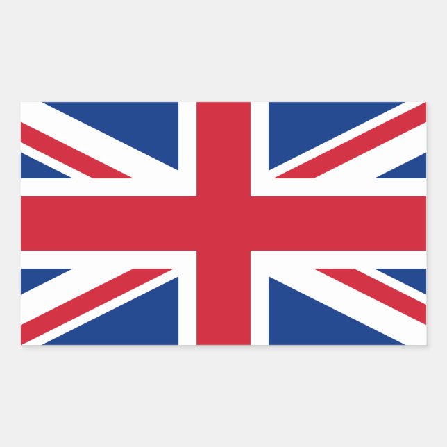 Union Jack United Kingdom Rectangular Sticker (Front)