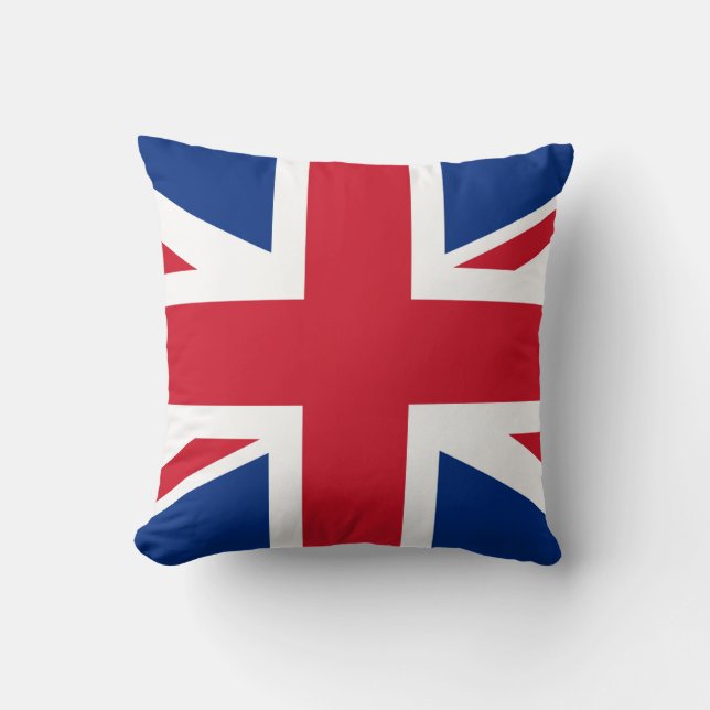 Union Jack United Kingdom Throw Pillow (Front)