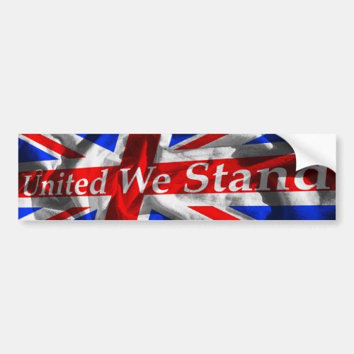 Union Jack United We Stand Bumper Sticker