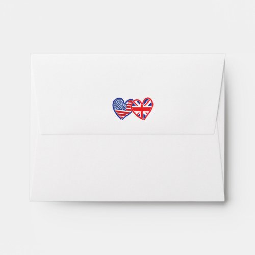 Union Jack USA Hearts Envelope