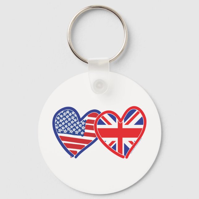 Union Jack/USA Keychain (Front)