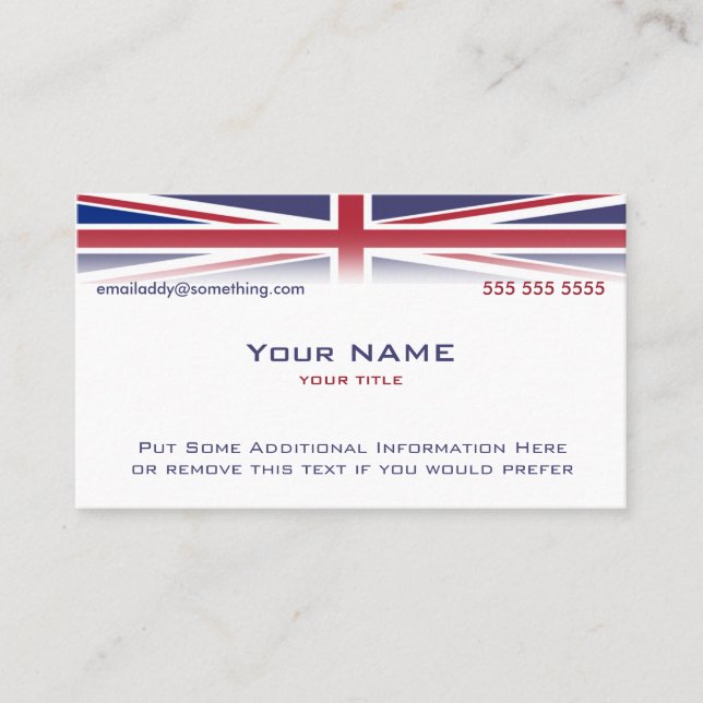 Union Jack version 2 Business Card (Front)