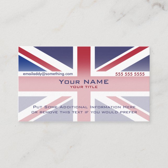 Union Jack version 3 Business Card (Front)