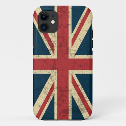 Union Jack Vintage Distressed iPhone 11 Case