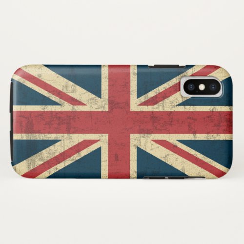 Union Jack Vintage Distressed iPhone X Case