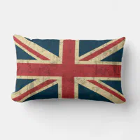 Union Jack Vintage Distressed Lumbar Pillow Zazzle