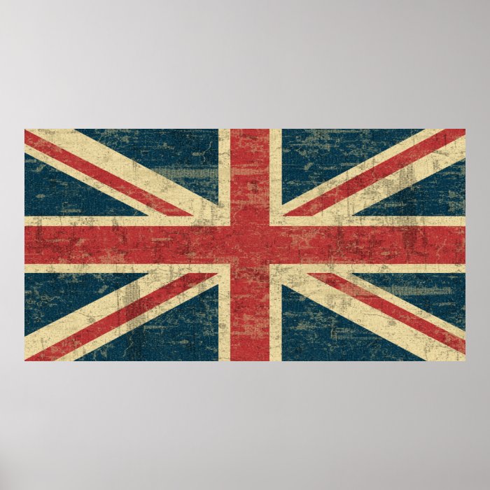 Union Jack Vintage Distressed Poster